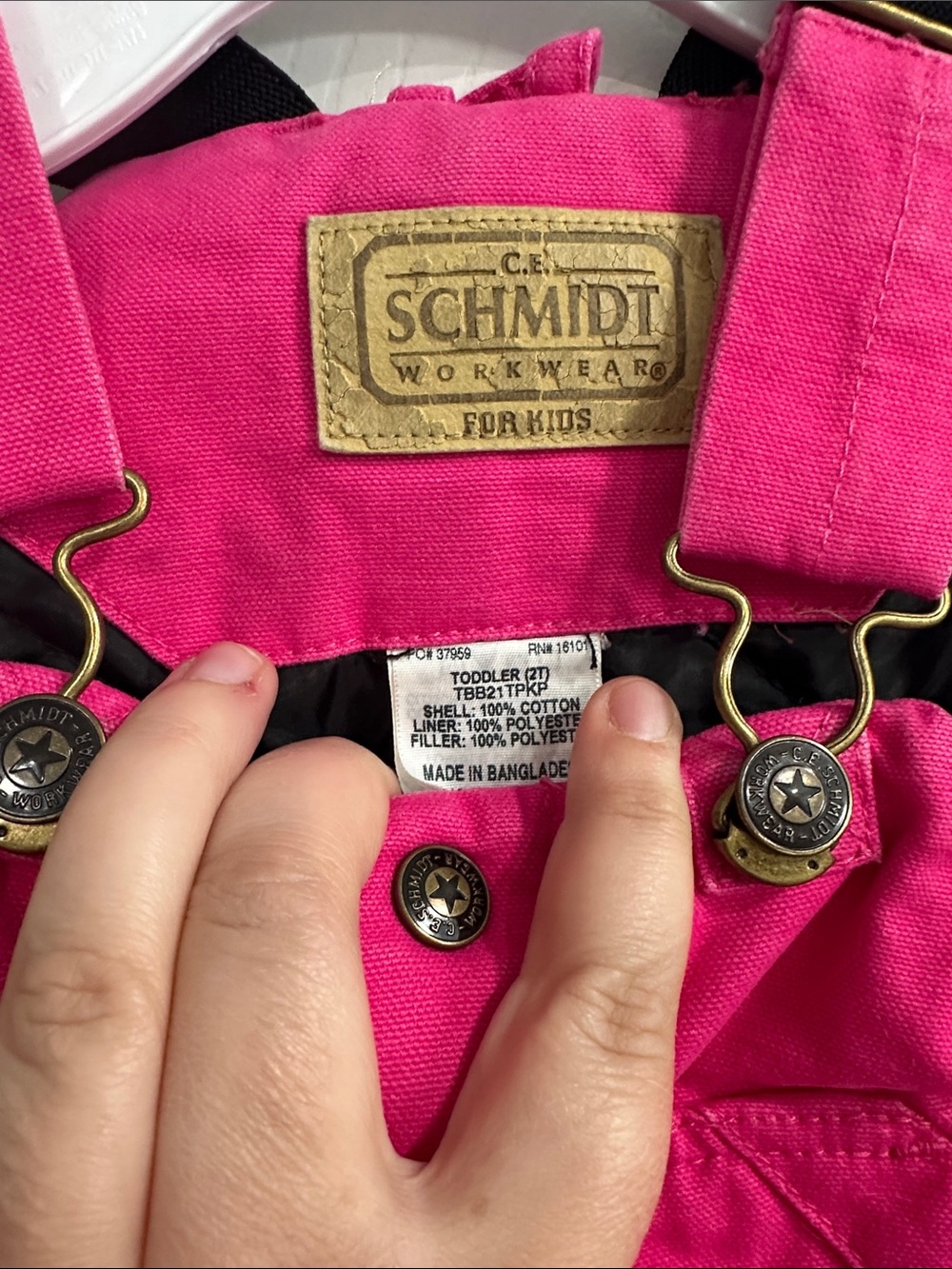 Kids Hot Pink Insulated Bib Overalls - Picture 2 of 7